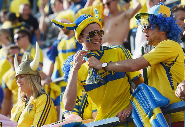 瑞典球迷很高兴看到主队击败投注赔率看好的法国