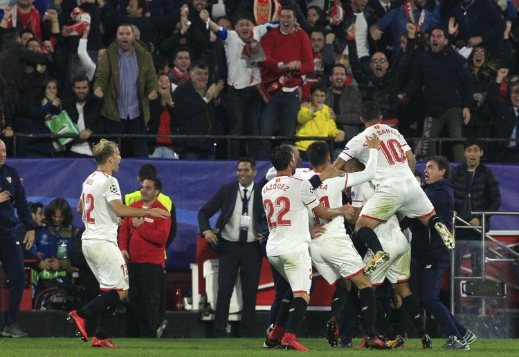 Online betting fans of Sevilla are delighted with the club's superb comeback against Liverpool in Champions League