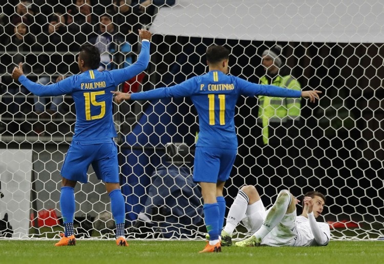 Brazil scored three goals in their live betting match against World Cup host Russia
