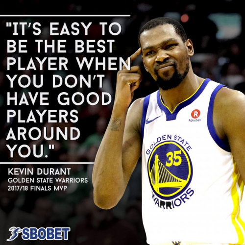 Durant graced his way in today's SBOBET Blog headlines for  winning back-to-back NBA Championships 