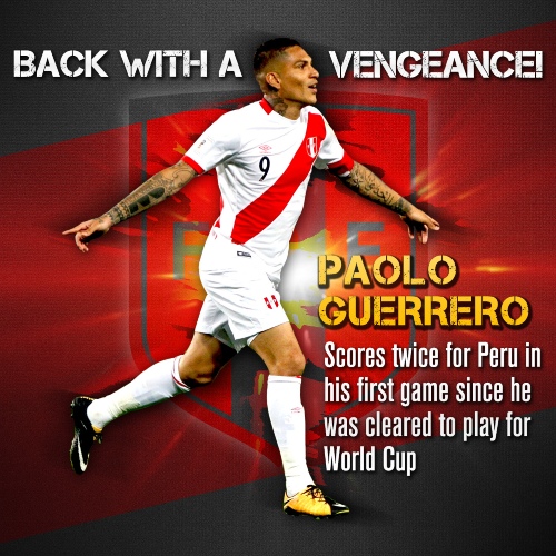 SBOBET Blog features Paolo Guerrero and how he inspired Peru to win over Saudi and his huge role in World Cup