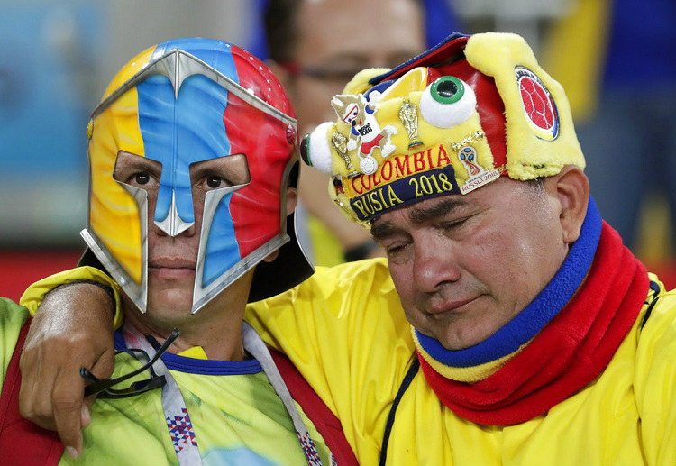 哥伦比亚队告别2018年世界杯，球迷们十分失落
