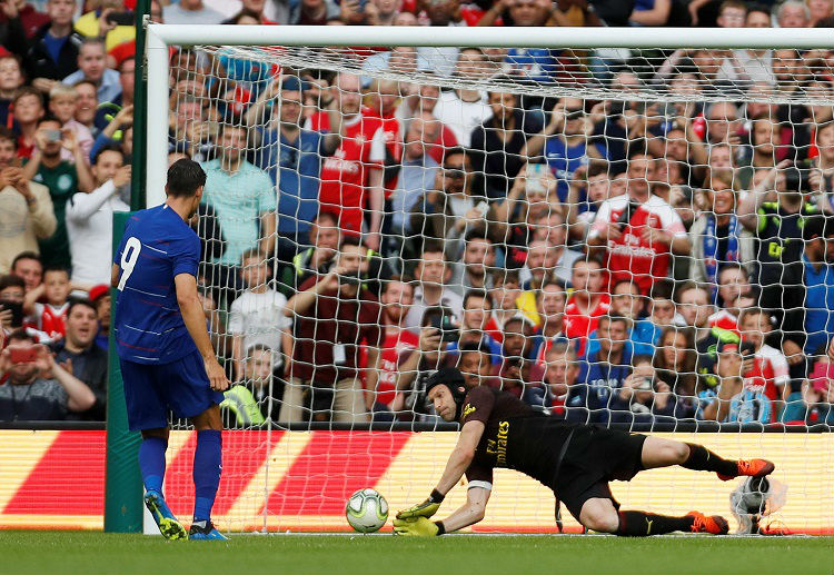 Alvaro Morata failed to capitalise on the penalty kick as Petr Cech saved the shot