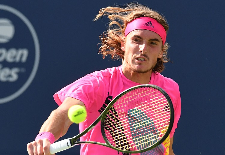 Stefanos Tsitsipas proves his strength as he tries to beat Rafael Nadal during the Rogers Cup final