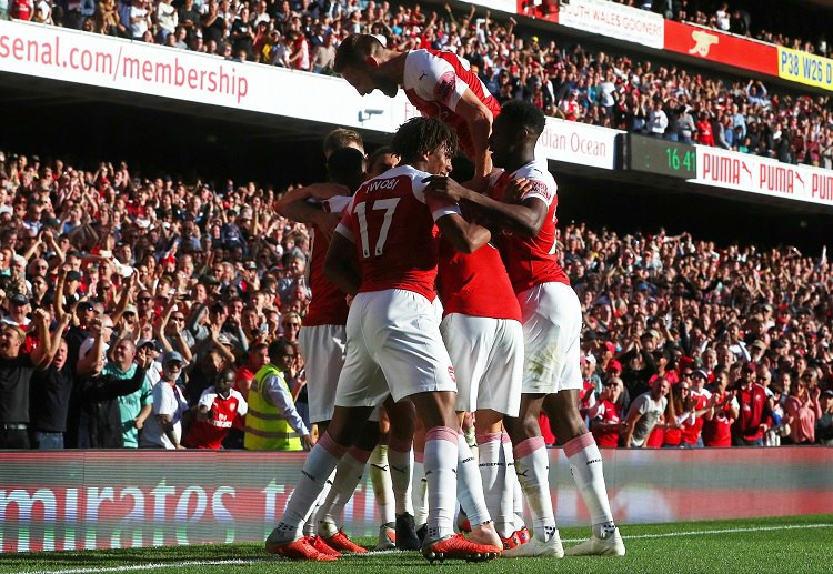 Arsenal Mesut Ozil finds a goal to double their lead against Watford in their Premier League match