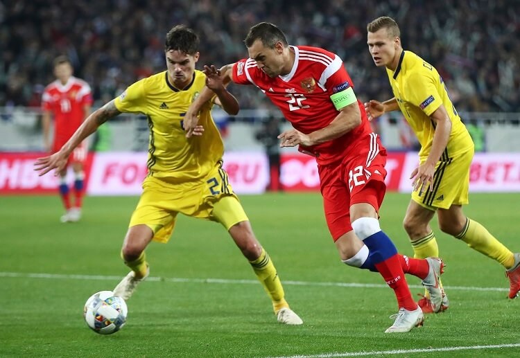 阿尔捷姆•久巴未能帮助俄罗斯队进球，主队度过艰难的欧洲国家联赛之夜