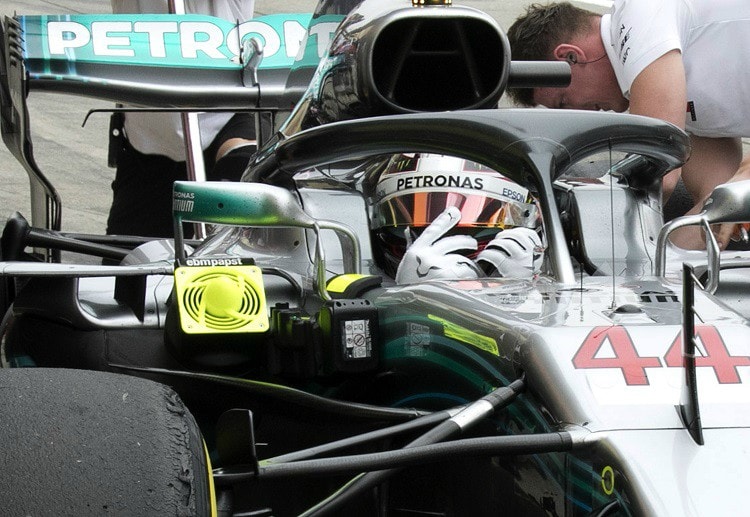 Mercedes driver Lewis Hamilton tops the Friday practice session for the Japanese Grand Prix