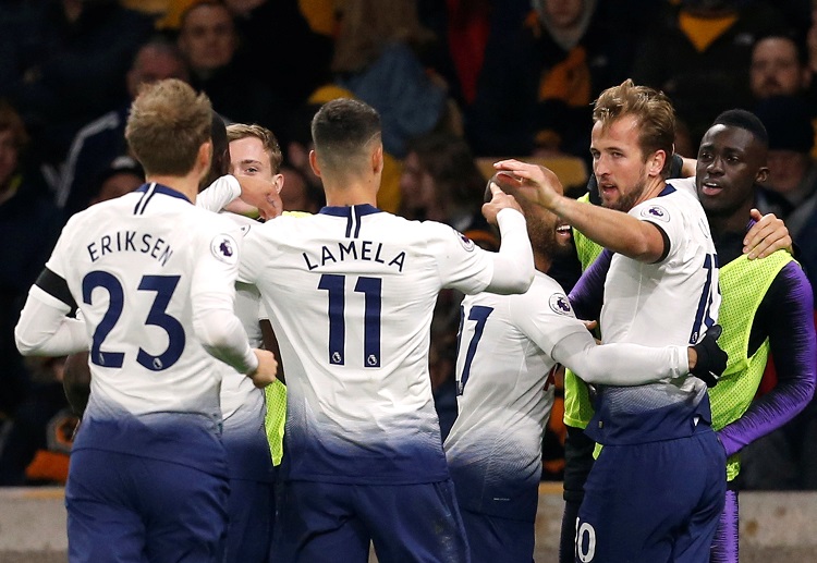 Erik Lamela opens the scoresheet for Tottenham Hotpur when they visit the Wolves for a Premier League battle