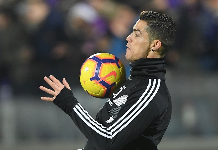 Cristiano Ronaldo trains ahead of the Serie A fixture between Juventus and Inter Milan