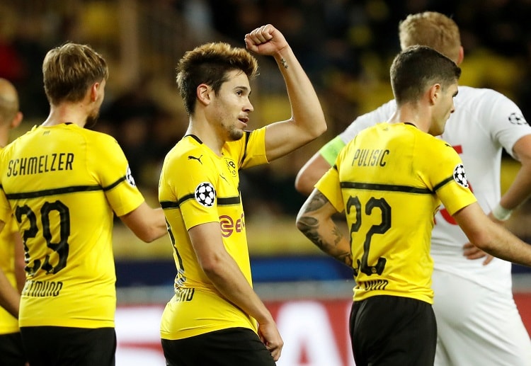 Raphael Guerreiro scored the second goal for Dortmund’s Champions League match against AS Monaco