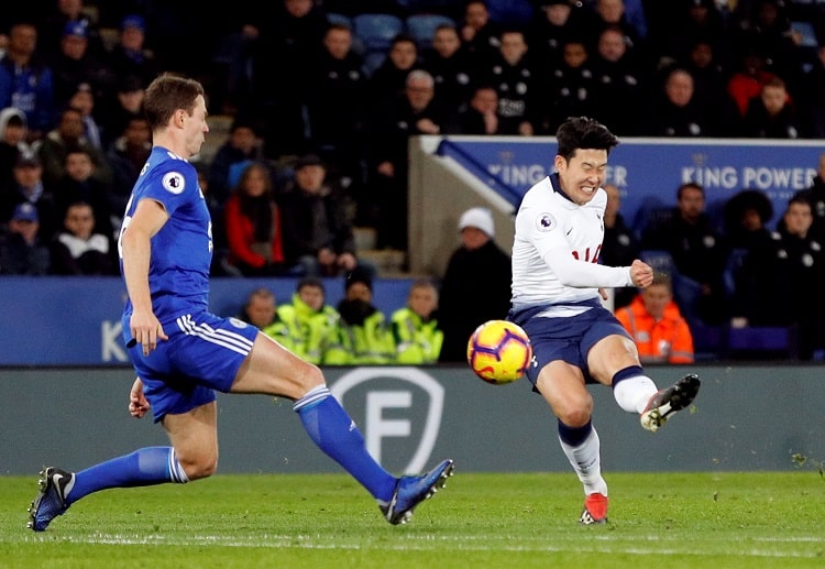 Son Heung-Min breaks the deadlock and opens the scoresheet against Leicester in the recent Premier League clash
