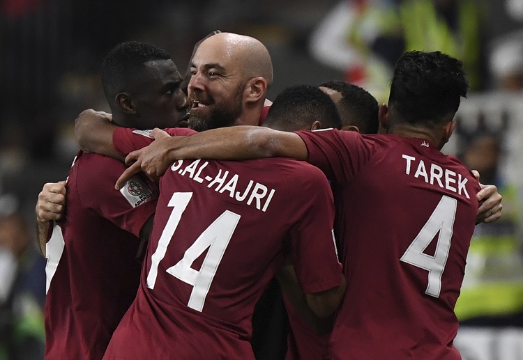 Qatar players are happy to reach the finals of AFC Asian Cup