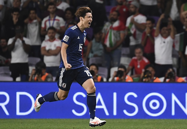 일본 공격수 유야 오사코가 AFC 아시안컵 준결승에서 두 골을 넣었다