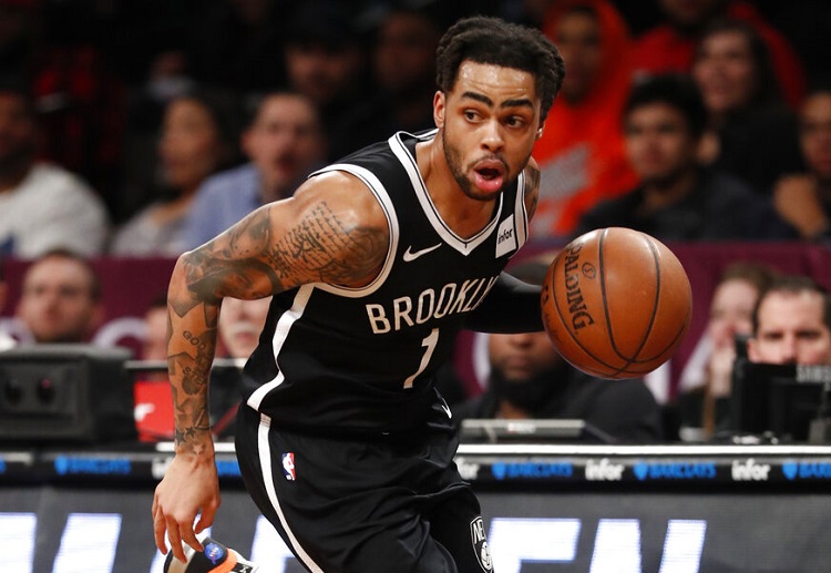 Brooklyn Nets guard D'Angelo Russell in action against the Chicago Bulls in the NBA