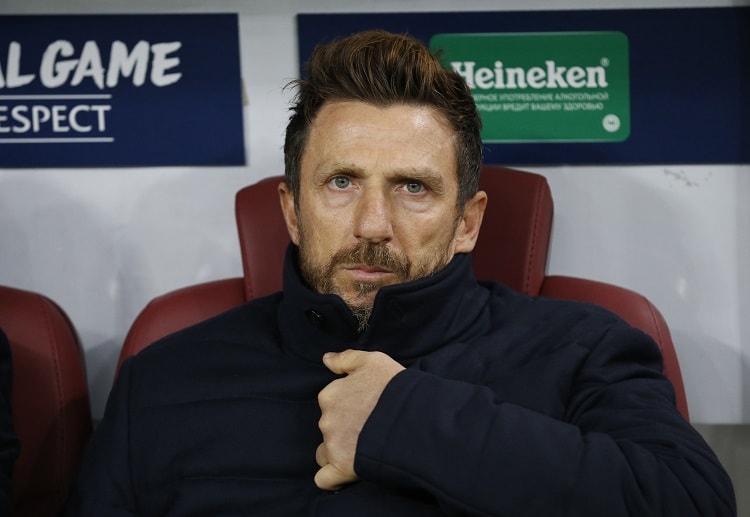 Roma manager Eusebio Di Francesco is upset with his side's showing in recent Serie A game with AC Milan