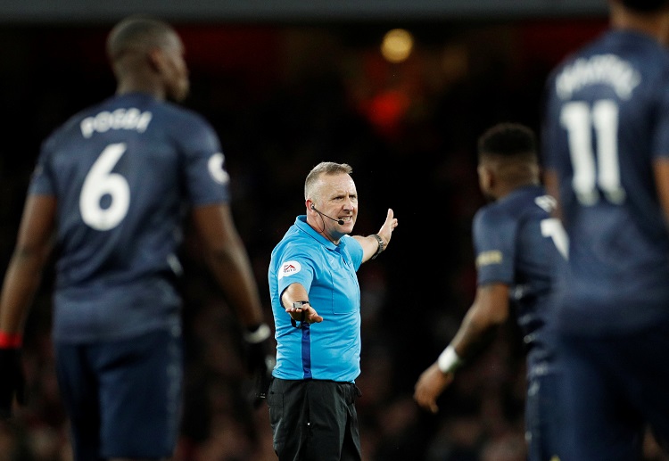 Jonathan Moss has given a penalty kick for Aubameyang that led to Arsenal's Premier League win over Manchester United