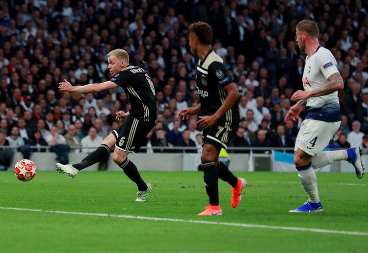 Donny van de Beek hits a goal to give Ajax an edge over Tottenham in their Champions League semi-final clash