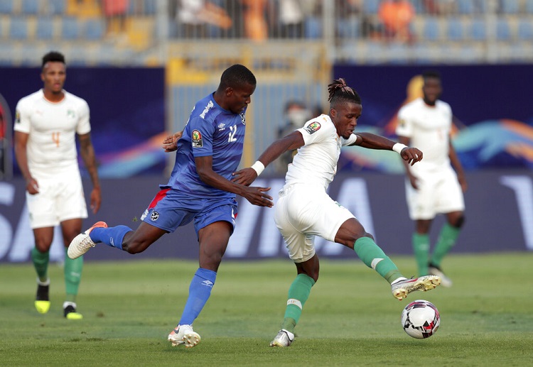 Wilfried Zaha scored his first Africa Cup of Nations goal against Namibia