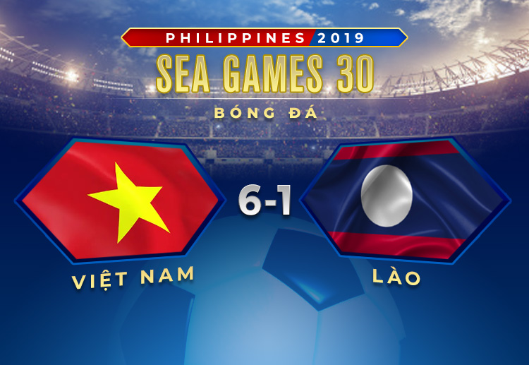 Highlights SEA Game 2019 U22 Việt Nam 6-1 U22 Lào: Hattrick của Tiến Linh
