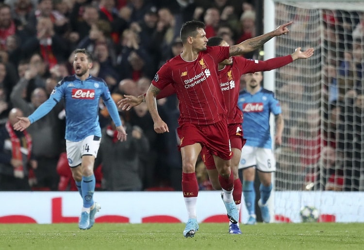 Dejan Lovren's header saves Liverpool after Napoli's Dries Mertens scores their Champions League opener