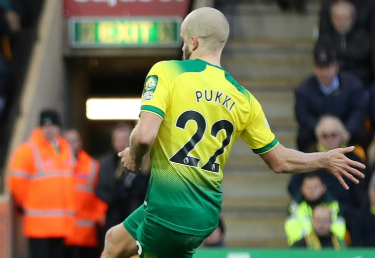 Teemu Pukki scored during the first half of Norwich City's Premier League match vs Bournemouth