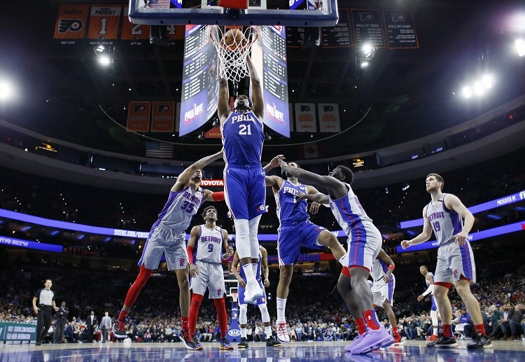 Joel Embiid put up a show in what might be one of the last NBA games this season