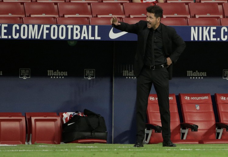 La Liga: Diego Simeone shouting instructions from the sideline.