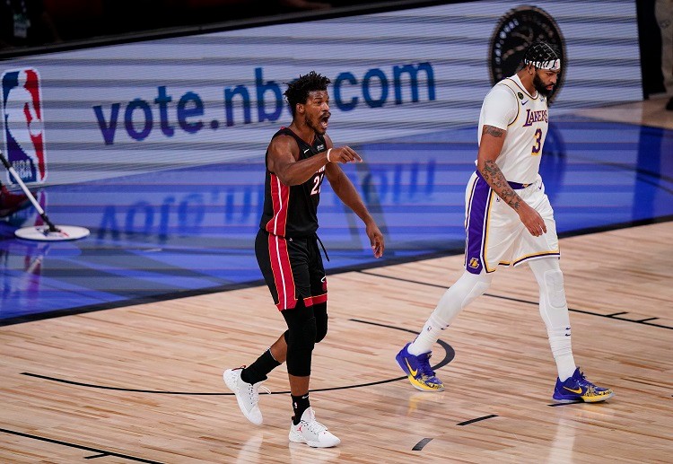 Los Angeles Lakers' Anthony Davis eyes a victory in Game 4 of the NBA Finals