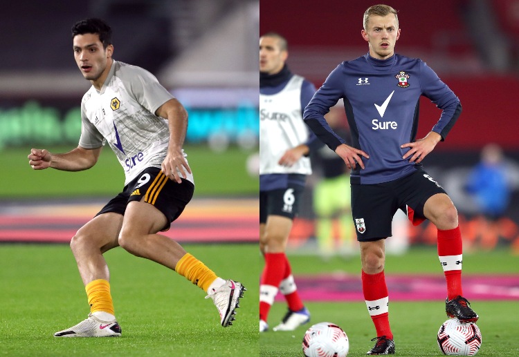 Raul Jimenez and James Ward-Prowse to lead their side when Wolves take in Saints in the Premier League this midweek