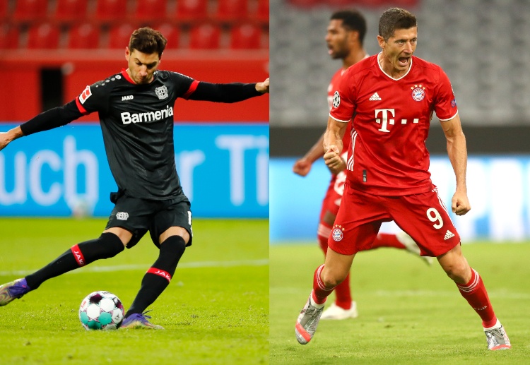 Lucas Alario and Robert Lewandowski to lead their sides when Leverkusen play Bayern in Bundesliga