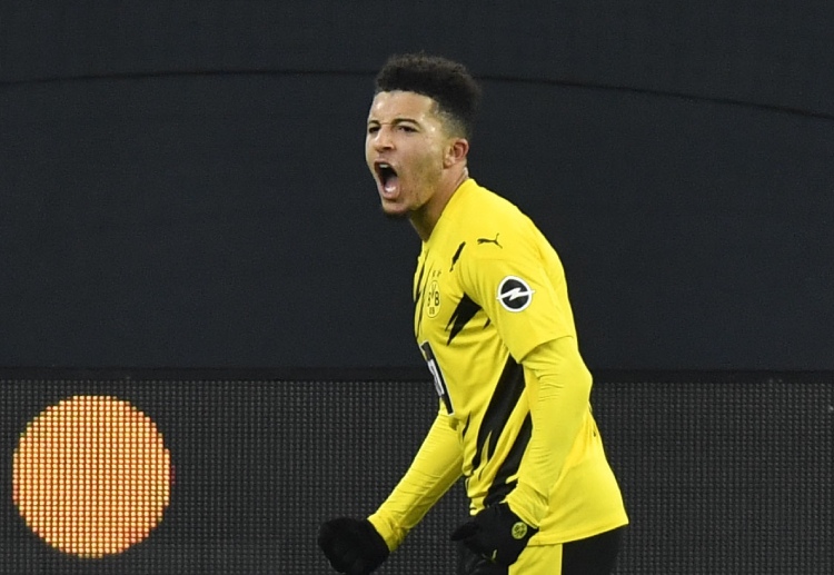 Jadon Sancho scored his first Bundesliga goal this season in Borussia Dortmund's 2-0 win vs VfL Wolfsburg