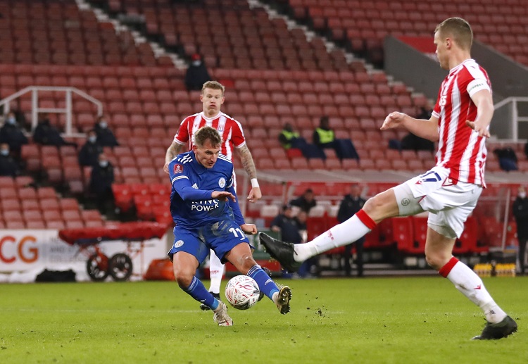 Tỉ số FA Cup 2021 Stoke City 0 - 4 Leicester City.