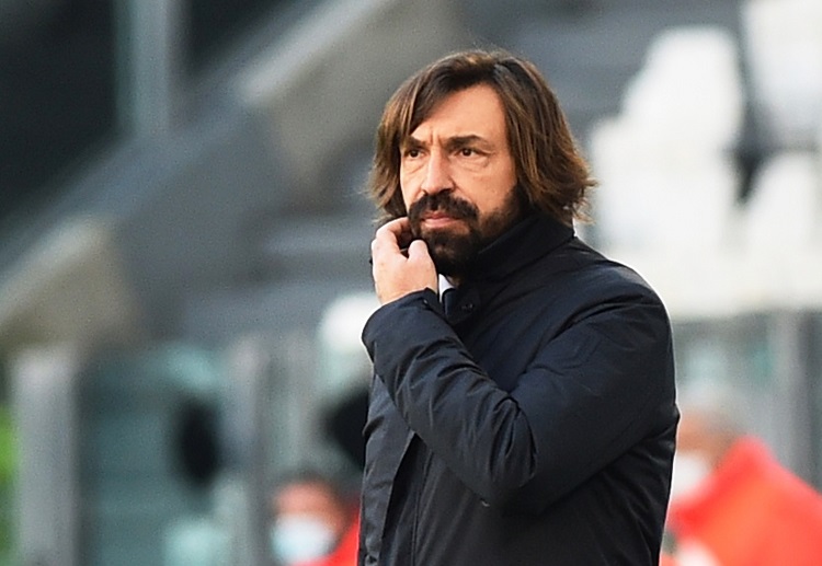 Juventus boss Andrea Pirlo watching his side Serie A match against Bologna