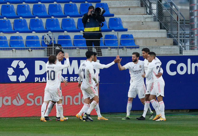 Raphael Varane leads Real Madrid to a win against Huesca in La Liga