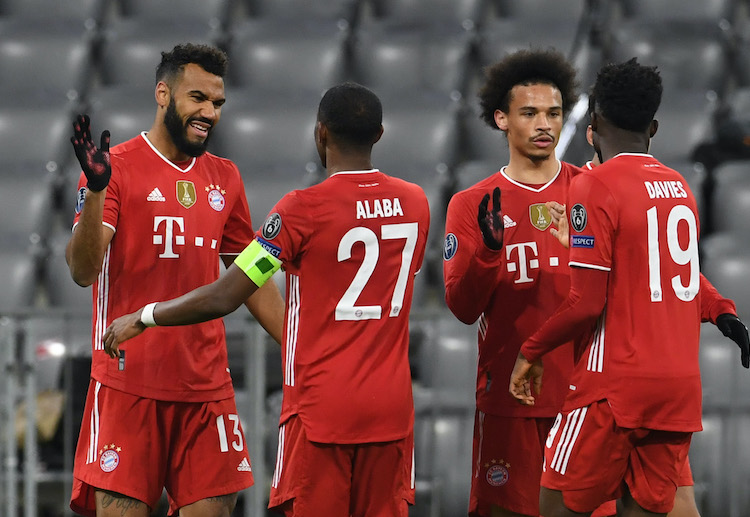 Substitute Eric Maxim Choupo-Moting nets the second goal of Bayern Munich against Lazio in the Champions League