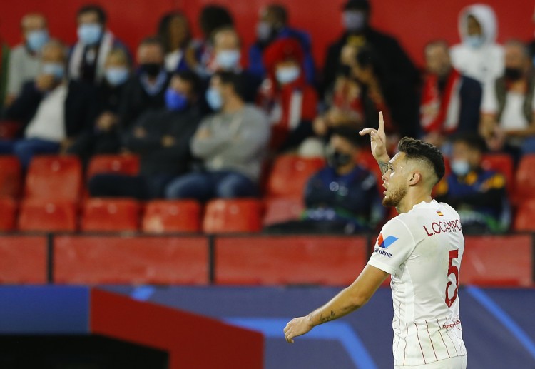 Sevilla's Lucas Ocampos is expected to score against Wolfsburg in the Champions League