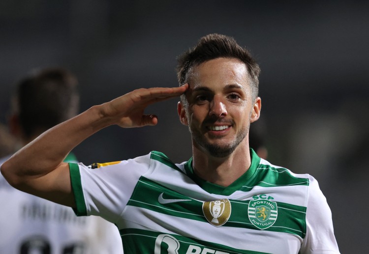 Sporting CP's Pablo Sarabia will aim to score against Manchester City in the Champions League