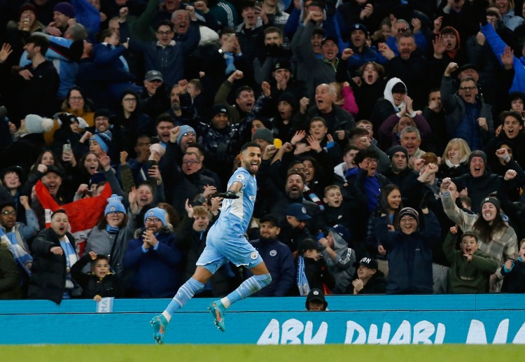 Riyad Mahrez scored a brace in Manchester City's Premier League win against Manchester United