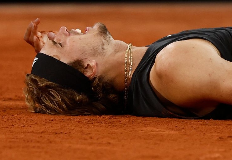 Alexander Zverev has suffered an ankle injury during the French Open semi-final against Rafael Nadal