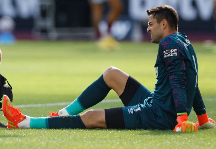 Lukasz Fabianski was replaced in the 29th minute of West Ham United's Premier League match against Manchester City