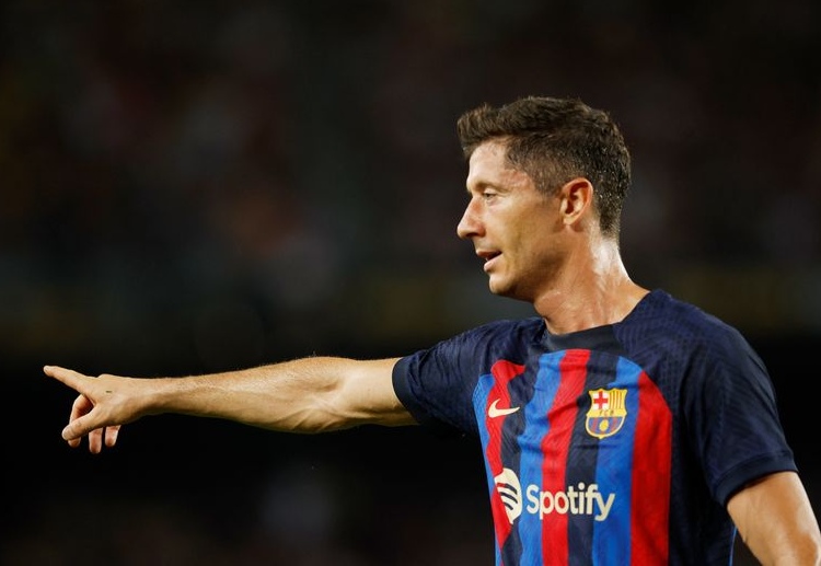 Robert Lewandowski hasn't scored in Barcelona's La Liga season opener against Rayo Vallecano