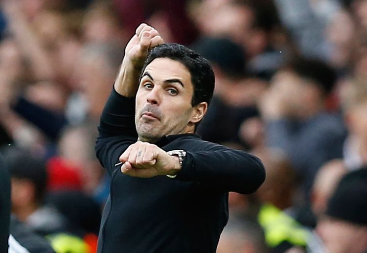 Premier League: Mikel Arteta celebrates with Arsenal at Elland Road after winning against Leeds United
