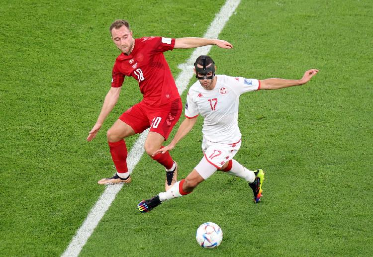 Christian Eriksen nearly sealed a point for Denmark in their World Cup 2022 match