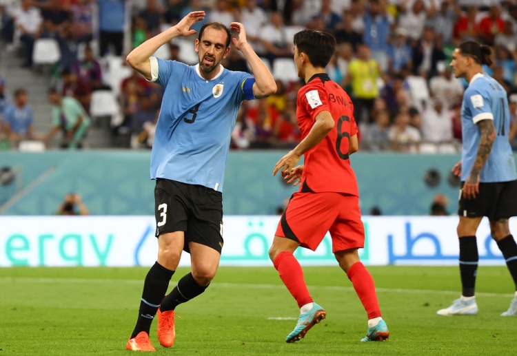 Centre-back Diego Godin couldn't score for Uruguay against South Korea in Group H at World Cup 2022 in Qatar