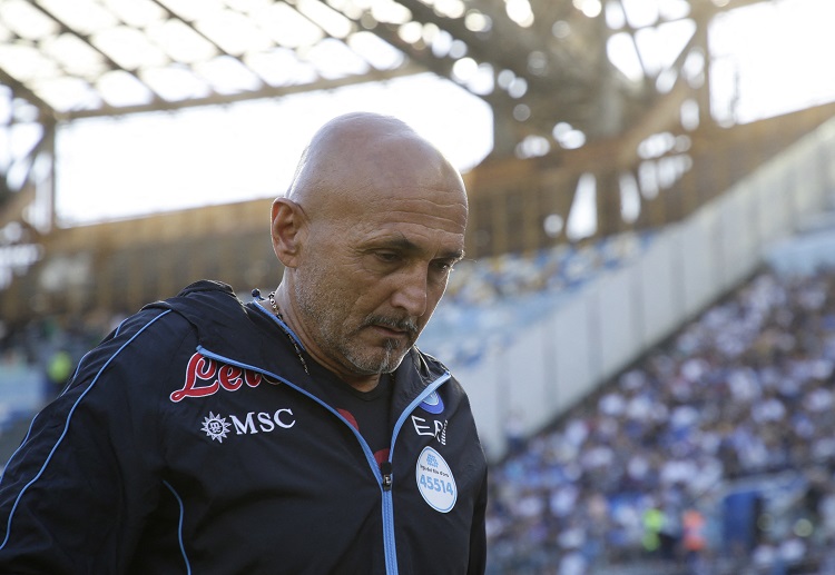 Head coach Luciano Spalletti of Napoli remains at the top of Serie A league table with an eight-point lead over Milan