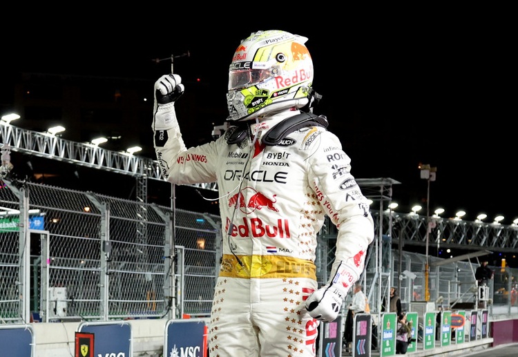 Red Bull's Max Verstappen has taken the top podium in the maiden Las Vegas Grand Prix