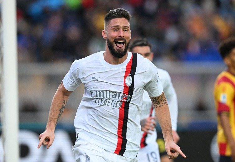 Olivier Giroud will be keen to help AC Milan win against Atalanta in their upcoming Serie A match