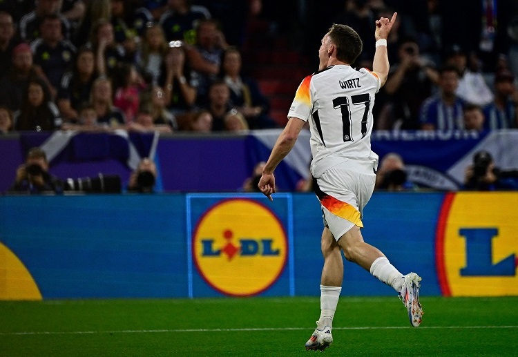 Germany midfielder Florian Wirtz scored the opening goal in the 10th minute of the Euro 2024 match against Scotland