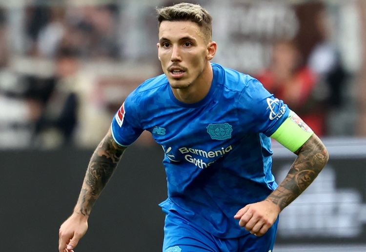 Alejandro Grimaldo is ready to help Bayer Leverkusen secure a win over PSV in the Champions League