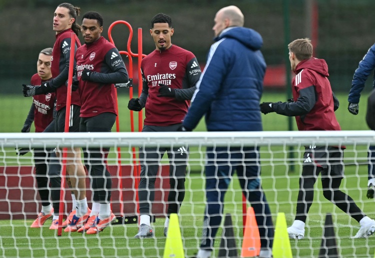 Arsenal may be without William Saliba for the Premier League midweek clash with Brentford